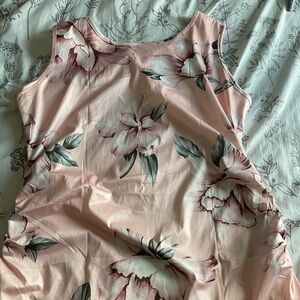 Pink flower summer dress